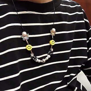 [HÀNG SẴN]Dây Chuyền Xúc Xắc Mặt Cười Và Vòng Tay Mặt Cười Phong Cách Hiphop Hoang Dã Cho Nam Và Nữ