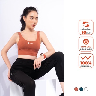 Áo Bra Pixie Thể Thao Livan Sport Tặng Kèm Mút Ngực Màu Cam Đất