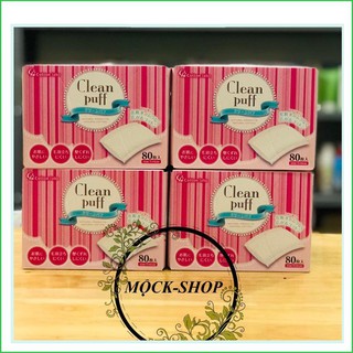 Bông tẩy trang Clean Puff Nhật Bản 80 miếng