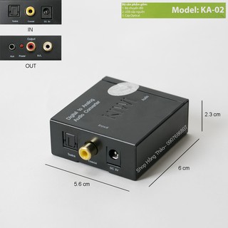 Hộp Kiwi chuyển đổi tín hiệu Coaxial-Optical sang Audio