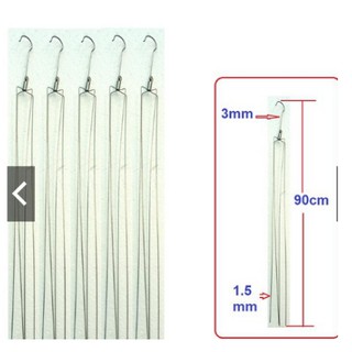 Bộ 10 móc inox 4 dây treo chậu hoa lan, cây hoa trang trí dài 90cm.