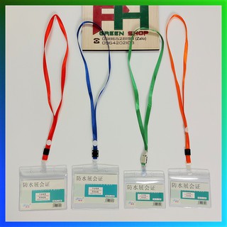 Combo bộ 10 dây móc nhựa và bao đựng thẻ nhân viên loại ngang