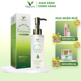 Dung dịch vệ sinh phụ nữ V9Queen, chiết xuất trầu không bạc hà V9 Green 100ml