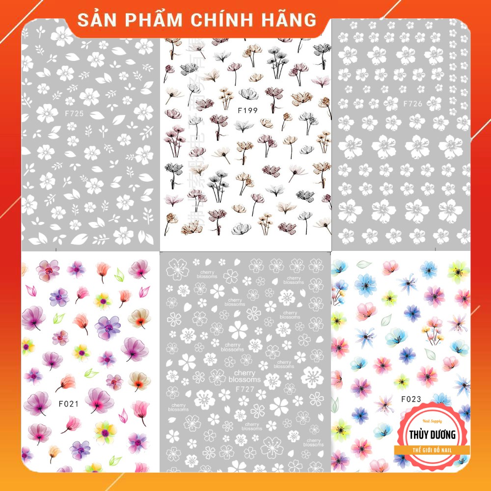 Sticker dán móng hoa lá 1