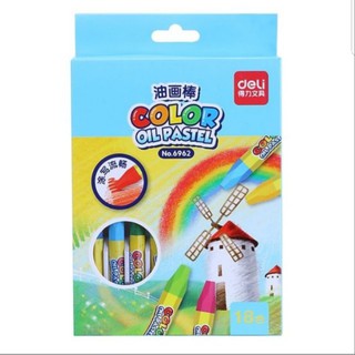 Bút Sáp Dầu 18 Màu Deli 6962