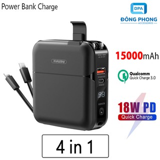 [Mã 44ELSALE2 giảm 7% đơn 300K] Pin Sạc Dự Phòng Remax RPP-20 15000mAh Chính Hãng Sạc Nhanh 18W Đa Năng
