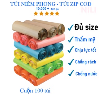 Túi đóng gói hàng niêm phong dai, dày cao cấp, túi đóng hàng cod đủ size