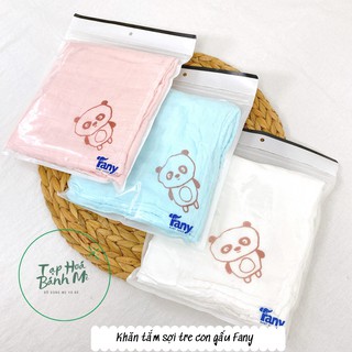 Khăn tắm sợi tre Fany hình con gấu 87x87cm (nhiều mẫu)