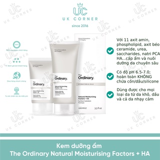 Kem dưỡng ẩm The Ordinary Natural Moisturising Factors + HA 30ml