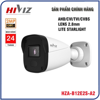 Camera quan sát Hiviz Pro 2.0Mp AHD/CVI/TVI/CVBS Than 2.8mm, LITE Starlight | Dome 3.6mm - BH 24 Tháng (Dùng đầu ghi)