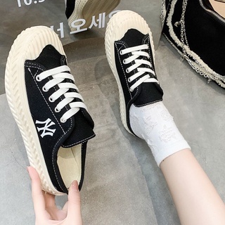 Giày sục nữ MLB ny Đen lười đạp gót Hot trend thể thao sneaker