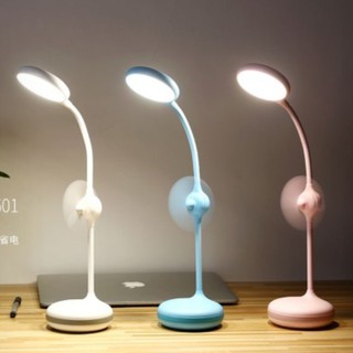 [Mã ELHA22 giảm 5% đơn 300K] Đèn LED kiêm quạt tích điện thông minh bảo vệ mắt để bàn đa chức năng Remax RT - E601