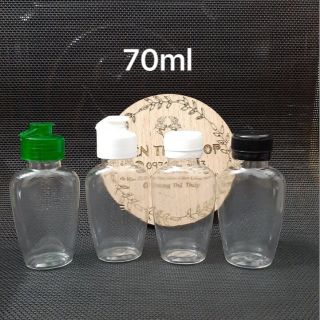Chai nhựa trong 70ml nắp bật, nắp vặn