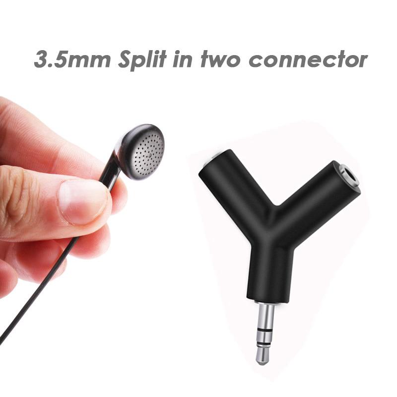Giắc chia 2 cổng cắm 3.5mm chuyển đổi tín hiệu âm thanh nổi cho tai nghe