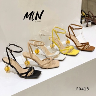 GIÀY CAO GÓT NỮ GÓT HỒ LÔ 7P QUAI MÃNH XOẮN HỞ GÓT VÒNG CỔ F0418