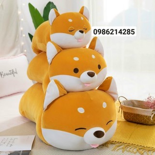 Gấu Bông Chó Shiba Biểu Cảm Cao Cấp, chó Shiba nhồi bông lè lưỡi  Hàng Loại 1