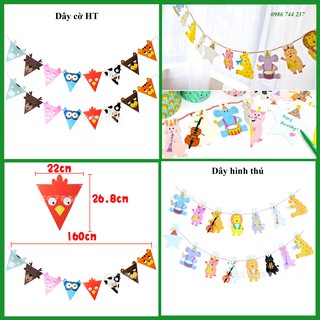 Dây hình thú trang trí sinh nhật
