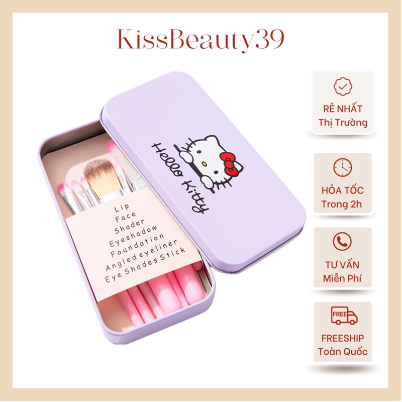 💃FREEship💃 Set Bộ Cọ Hello Kitty 7 Món (7 cây)