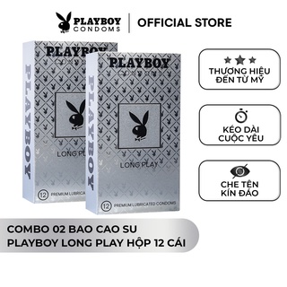 [Mã BMBAU50 giảm 7% đơn 99K] Bộ 2 Bao Cao Su PLAYBOY Long Play hộp 12 cái
