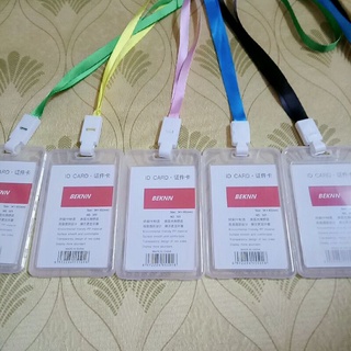 Thẻ đeo nhân viên văn phòng học sinh sinh viên nhựa dẻo trắng trong su..ốt nhãn hiệu BEKNN cao cấp đựng tối đa tới 2 thẻ