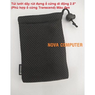 Túi lưới dây rút đựng ổ cứng di động 2.5" (Phù hợp ổ cứng Transcend) Màu đen