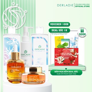 Bộ Sản Phẩm Dành Cho Da Mụn Derladie Witch Hazel 5 Items
