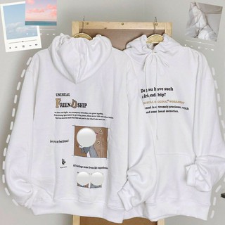 Áo Hoodie nỉ FRIENDSHIP form rộng unisex (Ảnh thật)