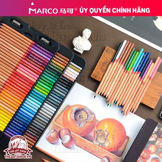 THEARTSHOP Chì màu gốc dầu Marco Renoir 24/36/48/72/100/120 màu cao cấp hãng MARCO 3100