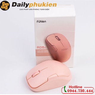 Chuột không dây Fuhlen A06 màu hồng nữ tính