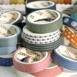 (Combo 5 Cuộn) Băng Dính Washi Hoạ Tiết Cá Tính Trang Trí Sáng Tạo