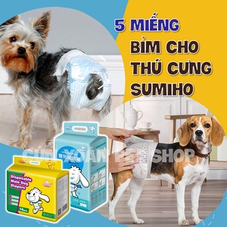 Combo 5 miếng Bỉm cho chó Sumiho (Đực/Cái)