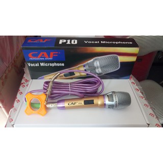 Micro Có Dây CAF P10 ( Tặng kèm tay chống lăn mic ) Hát Karaoke Chuyên Nghiệp Cam Kết Hàng Chính Hãng Hát Cực Hay