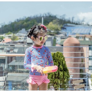 Đồ bơi dài tay bé gái STRAWBERRY dễ thương