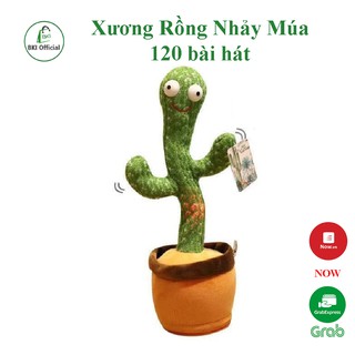 Xương rồng nhảy múa 120 bài hát, biết nhại tiếng hàng loại 1 nhồi bông Tặng Kèm Pin - XRBNMUA