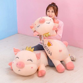 gấu bông heo vương miện 1m5, heo thiên thần cực xinh