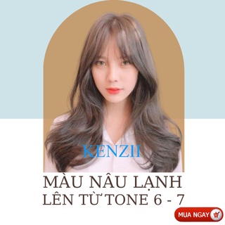 Thuốc Nhuộm Tóc Màu Nâu Lạnh  Tặng Trợ Nhuộm  Kenzii Lên Từ Tone 6 -7 ( Thuốc Nhuộm Tóc Nâu )