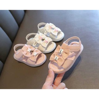 Sandal Đính Nơ Chống Trượt Cho Bé Gái 1-2 Tuổi