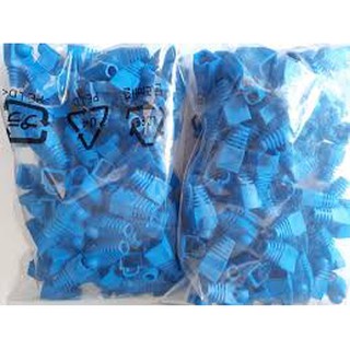 Đầu chụp hạt mạng RJ45 bằng nhựa dẻo ABS Màu Xanh- COMBO 20 CÁI