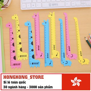 Thước kẻ học sinh hình hươu cao cổ cute - Thước kẻ nhựa chiều dài 15cm