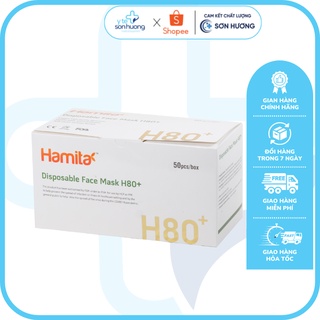 {Hàng xuất khẩu}Khẩu trang y tế Hamita 3 lớp (Hộp 50 cái).