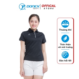 Áo Thể Thao Nữ Có Cổ DONEXPRO Form Chuẩn, Tôn Dáng Người Mặc, Chất Liệu Thoáng Hơi Và Thoải Mái Vận Động AC-3379