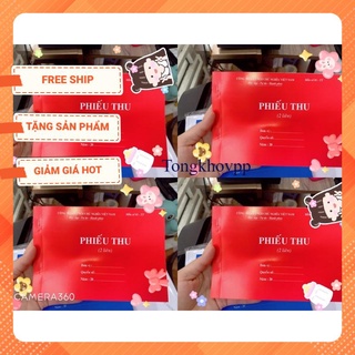 Phiếu thu, phiếu chi 2 liên cacbon 60 tờ, 100 tờ