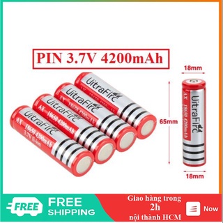 Pin sạc 3.7v 18650 dung lượng 4200mah sử dụng cho đèn pin và quạt mini - SA0032