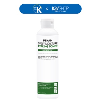 Nước hoa hồng làm sạch da giảm mụn ẩn PEKAH Daily Moisture Peeling Toner AHA/BHA 250ml