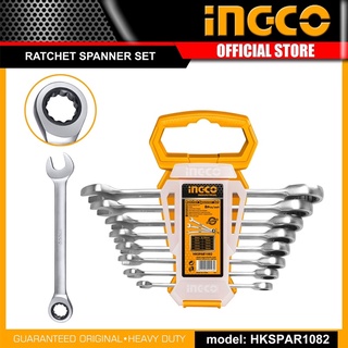 HKSPAR1082 Bộ cờ lê vòng miệng tự động 2 chiều 8-19mm Ingco