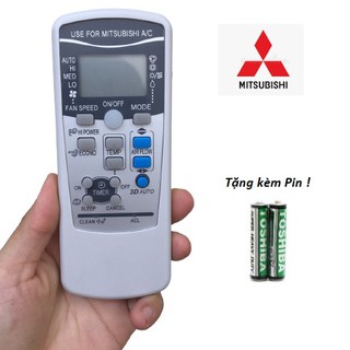 Remote máy lạnh Mitsubishi,Điều khiển điều hoà Mitsubishi nút xanh, hàng tốt
