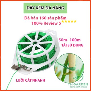 Dây Buộc Kẽm Bọc Nhựa PP - Đa Năng Dùng Buộc, Uốn Cành - Chống Oxi Hóa - Có Lưỡi Cắt Tự Động Tiện Lợi