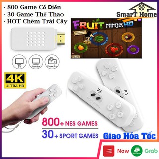 Máy chơi game Stick 4K cổ điển, Máy chơi game Thể thao 830 game sport + game cổ điển + chém hoa quả, chạy bộ ,...