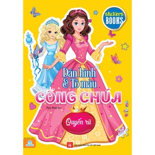 Sách Dán hình &amp; tô màu công chúa: Quyến rũ - ndbooks