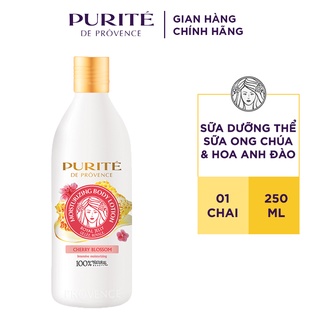 Sữa dưỡng thể Purité Dưỡng Ẩm Sữa Ong Chúa &amp; Hoa Anh Đào 250ml